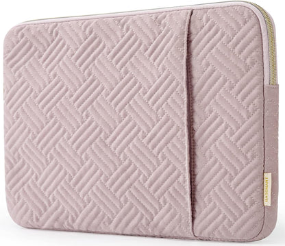 BAGSMART Laptop Sleeve Bag Compatible with MacBook Air/Pro, 13-13.3 inch Notebook, Compatible with MacBook Pro 14 Inch, MacBook Air M2 Sleeve 13 Inch, Repellent Protective Case with Pocket, Pink