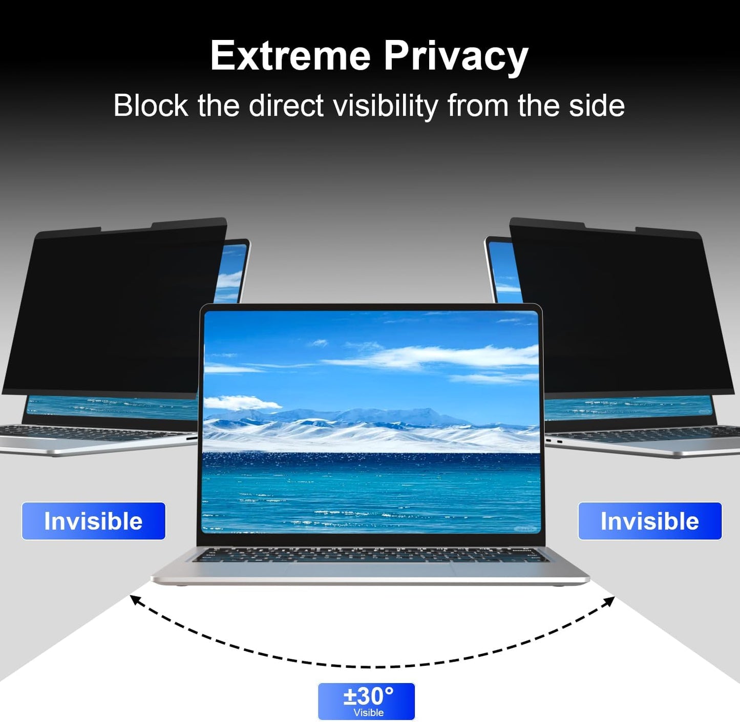 13.8 Inch Magnetic Privacy Screen for Microsoft Surface Laptop 7, Removable Anti Glare Screen Protector, Blue Light Computer Filter, Anti Spy Easy Install