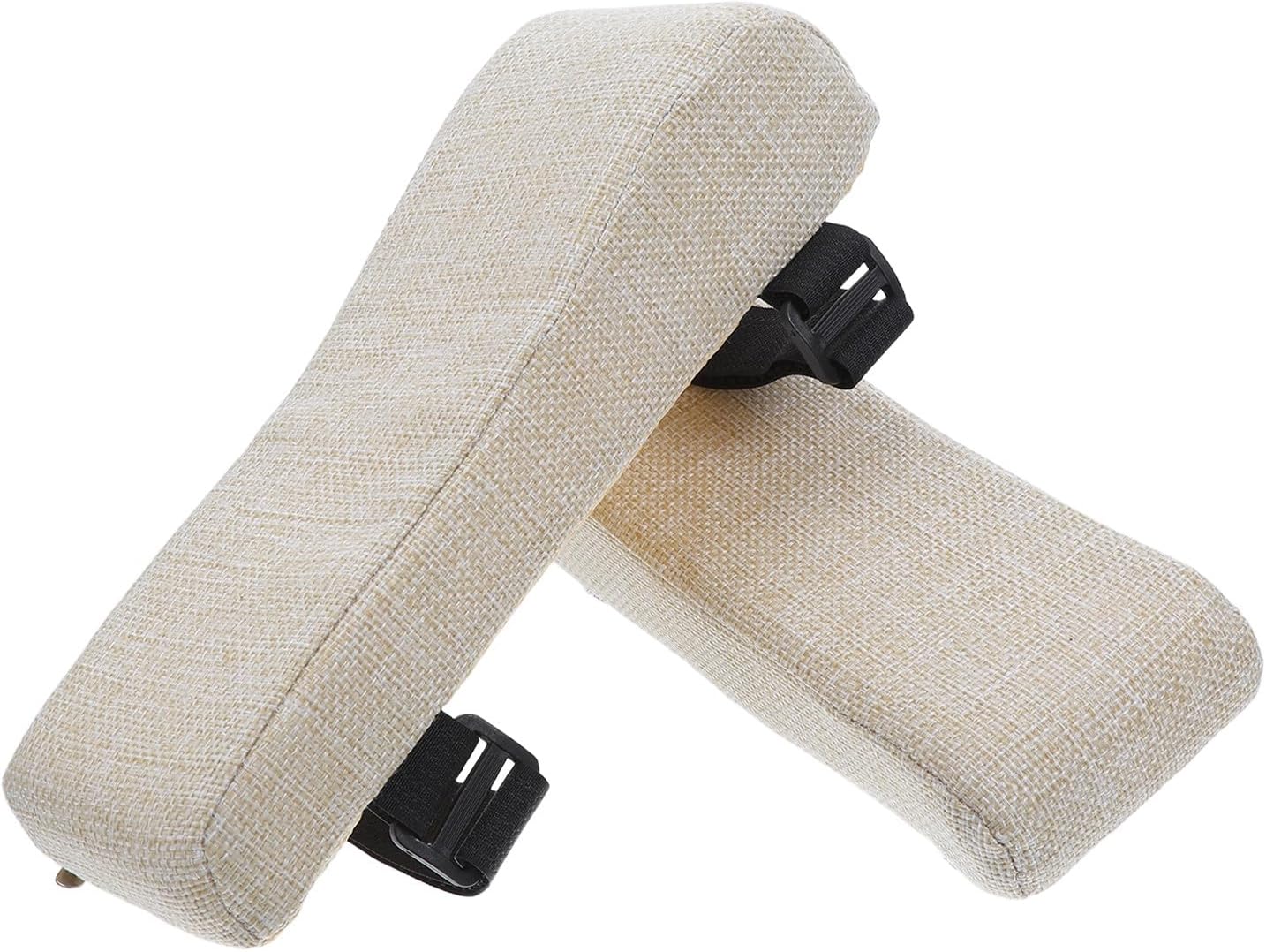SEWACC 2pcs Office Chair Armrest Pads Adjustable Ergonomic Armrest Cushion for Gaming Desk Chairs - Washable Elbow Pillow with Non-Slip Strap for Home Office