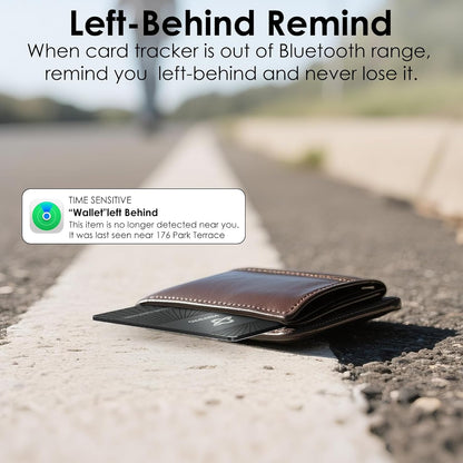 Wallet Tracker Card (Both iOS and Android) | No Monthly Fee | Waterproof | Wireless Charging | Anti-Lost, Thin Bluetooth Smart Card Finder for Wallet, Luggage, Backpack