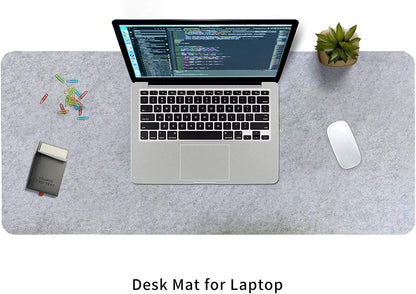 DAWNTREES Large Felt Desk Mat, 40''x16'' Full Keyboard and Mouse Pad for Office and Home, Computer Desk Mat for Desktop, Non-Slip Felt Desk Pad Protector