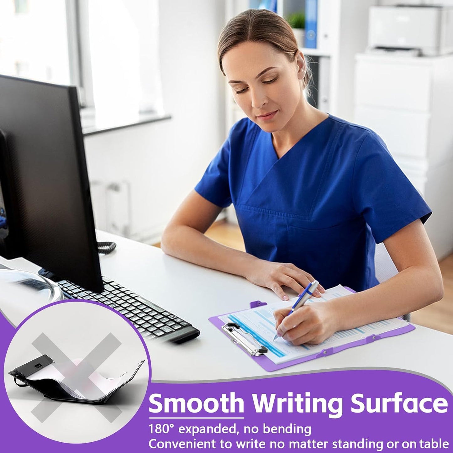 Nursing Clipboard Foldable Nurse Clipboards: Folding Medical Clipboard with Nursing Edition Cheat Sheets Pocket Size Foldable Clipboards for Nurses Clinical Clip Board for Students Doctors Green