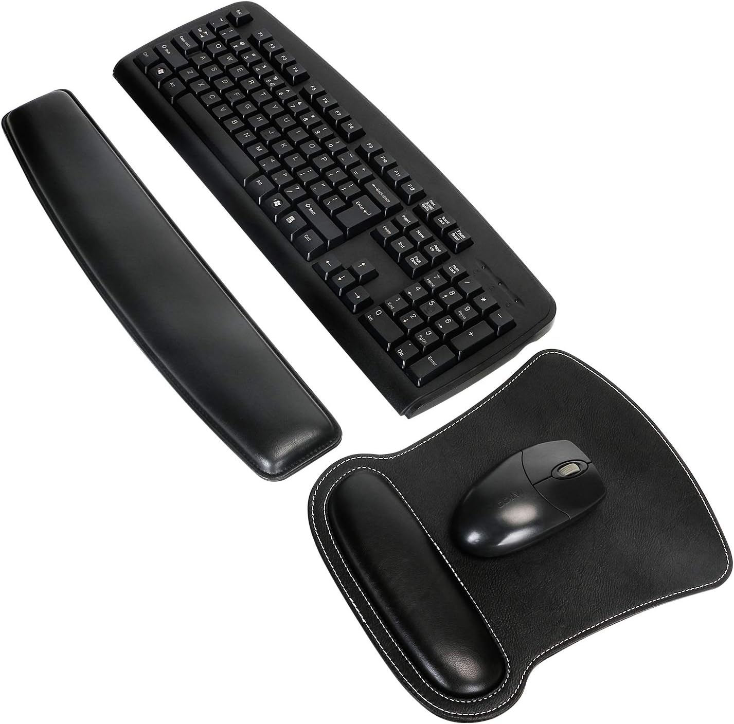 RICHEN Keyboard Wrist Rest Pad and Mouse Wrist Rest Support Mouse Pad Set,Sturdy & Comfortable & Lightweight for Easy Typing & Pain Relief-Ergonomic Support (Brown)