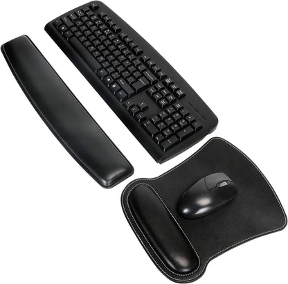 RICHEN Keyboard Wrist Rest Pad and Mouse Wrist Rest Support Mouse Pad Set,Sturdy & Comfortable & Lightweight for Easy Typing & Pain Relief-Ergonomic Support (Brown)
