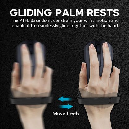 JIKIOU Advanced Ergonomic Right-Handed Gaming Wrist Rest for Mouse - Superior Support for Serious Gamers - Anti-Fatigue, Smooth Glide 2 Pack Black