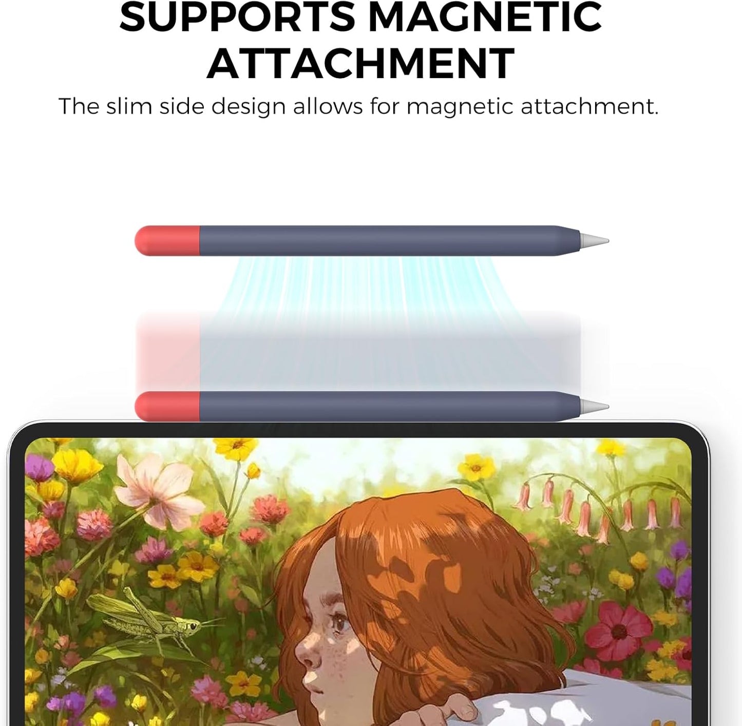 AhaStyle Silicone Case for Apple Pencil (USB-C) 2023 Ultra Thin Proteative Cover Skin Apple Pencil Sleeve Anti-Slip Grip Compatible with Apple Pencil USB C (Lavender)