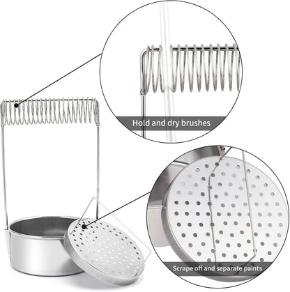 MyLifeUNIT Portable Artist Brush Washer, Paint Brush Cleaner with Wash Tank & Removable Screen