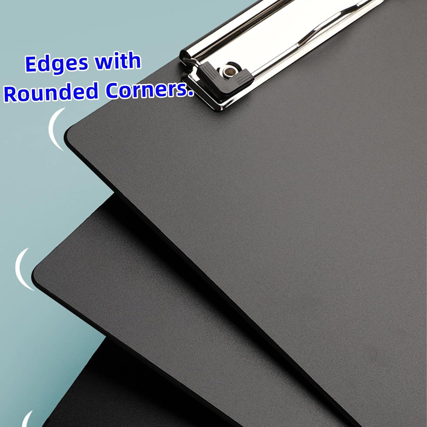 Clipboard Folder, 6 Pack A4 Foldable Clipboards File Folder Flip Writing Pad for Memo Form Document & School Office Work - Black
