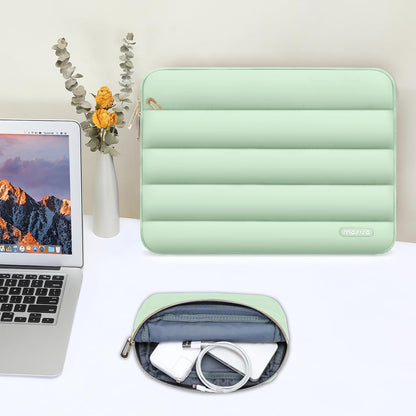 MOSISO Laptop Case 13.3 inch,13-13.3 inch Puffy Laptop Sleeve Compatible with MacBook Neo/Air 13.6 M5 M4 M3 M2 M1/Pro 13/14,HP Dell ASUS Lenovo,Polyester Horizontal Bag with Small Case, Sand