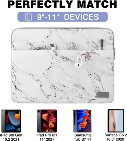 MoKo 9-11 Inch Tablet Sleeve Bag Carrying Case Fits iPad Pro 11 M5/Air M3, iPad A16 2025, i-Pad 10th 10.9, i-Pad 9/8/7th Gen 10.2, iPadAir 5/4th 10.9, Tab S8 11"/Tab A 10.1,Cloudy Pink