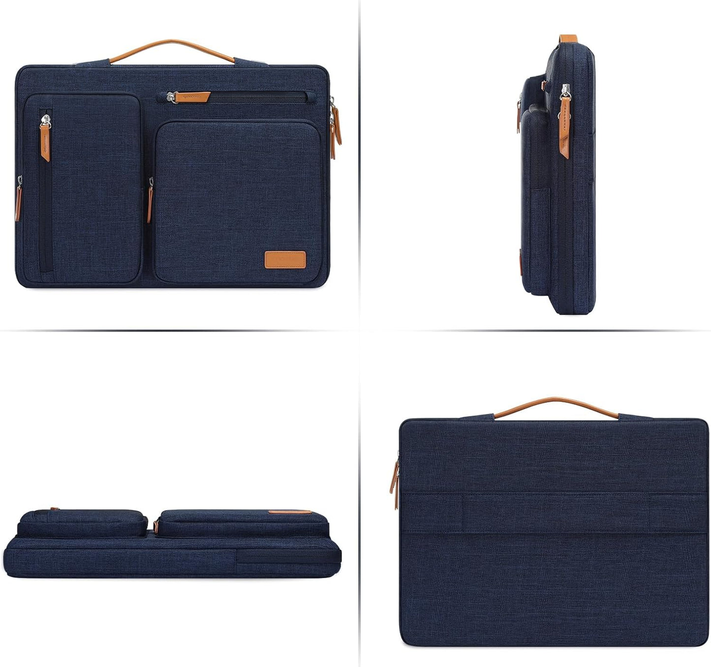 MOSISO 9-11 inch Tablet Sleeve Case for iPad A16 2025, iPad Air 11 inch M3 M2, iPad Pro 11 M4, iPad 10/9/8/7th, Galaxy Tab A9+/S9/S8/Plus 11, Side Open Carrying Bag with 4 Zipper Pockets, Black
