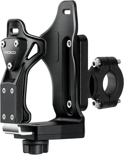 MoKo Bike Water Bottle Holder, Adjustable Bike Water Bottle Cage for 1.9-3.6" Diameter Bottle, for Handlebar & Frame, Motorcycle Cup Holder with Screw Tool, for Bicycle/Stroller/Scooter/Wheelchair/ATV