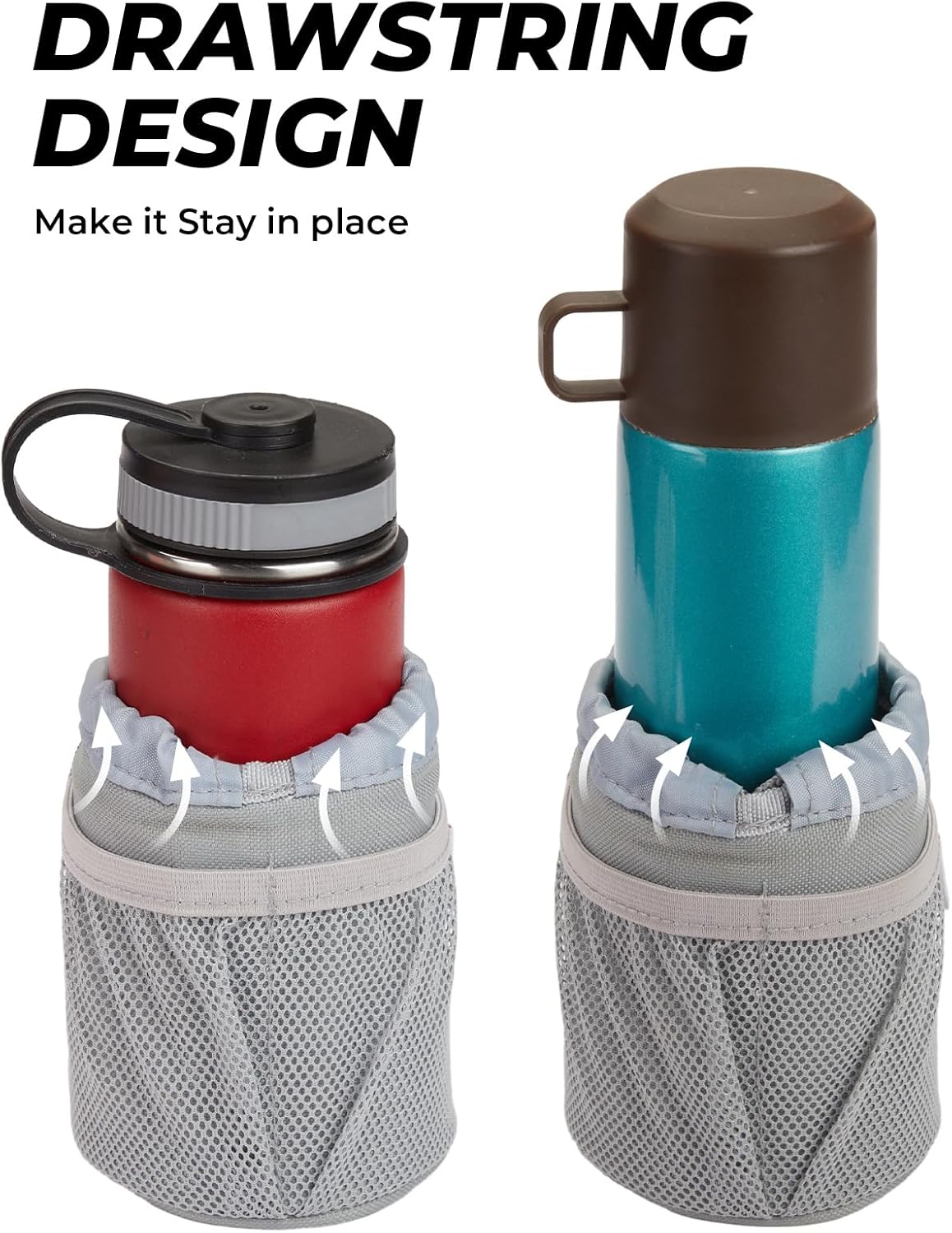 KEMIMOTO Motorcycle Cup Holder, Oxford Fabric Motorcycle Drink Holder with 0.6"-1.5" Alligator Clamp, Universal Water Bottle Cup Accessories for Bike, ATV/UTV, Scooter, Boat, Walker