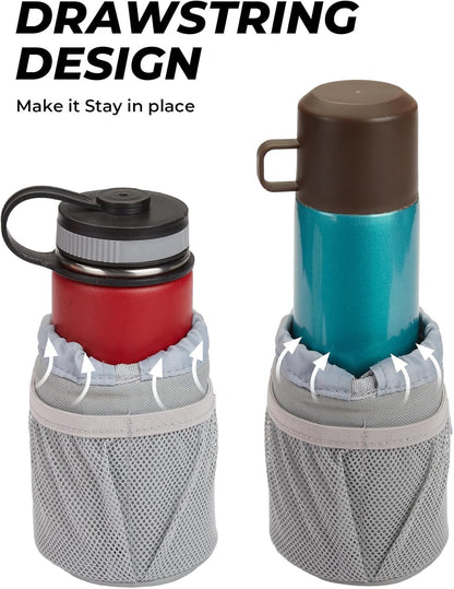KEMIMOTO Motorcycle Cup Holder, Oxford Fabric Motorcycle Drink Holder with 0.6"-1.5" Alligator Clamp, Universal Water Bottle Cup Accessories for Bike, ATV/UTV, Scooter, Boat, Walker