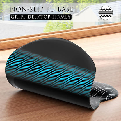 MROCO Ergonomic Mouse Pad with Gel Wrist Rest, Smooth Wrist Support Surface, Non-Slip PU Base for Pain Relief, Comfortable Mousepad for Computer, Laptop, Office & Home, 9.4 x 8.1 in, Black