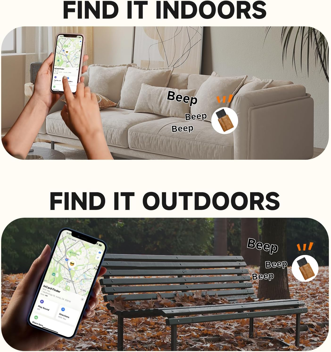 [2025 New, Designed in California] Wallet Tracker, Up to 5-Year Battery Life, Certifed by Apple Find My & Google's Find Hub (Find My Device), Item Locator, Card Holder Tracker, Bags, Android Tracker
