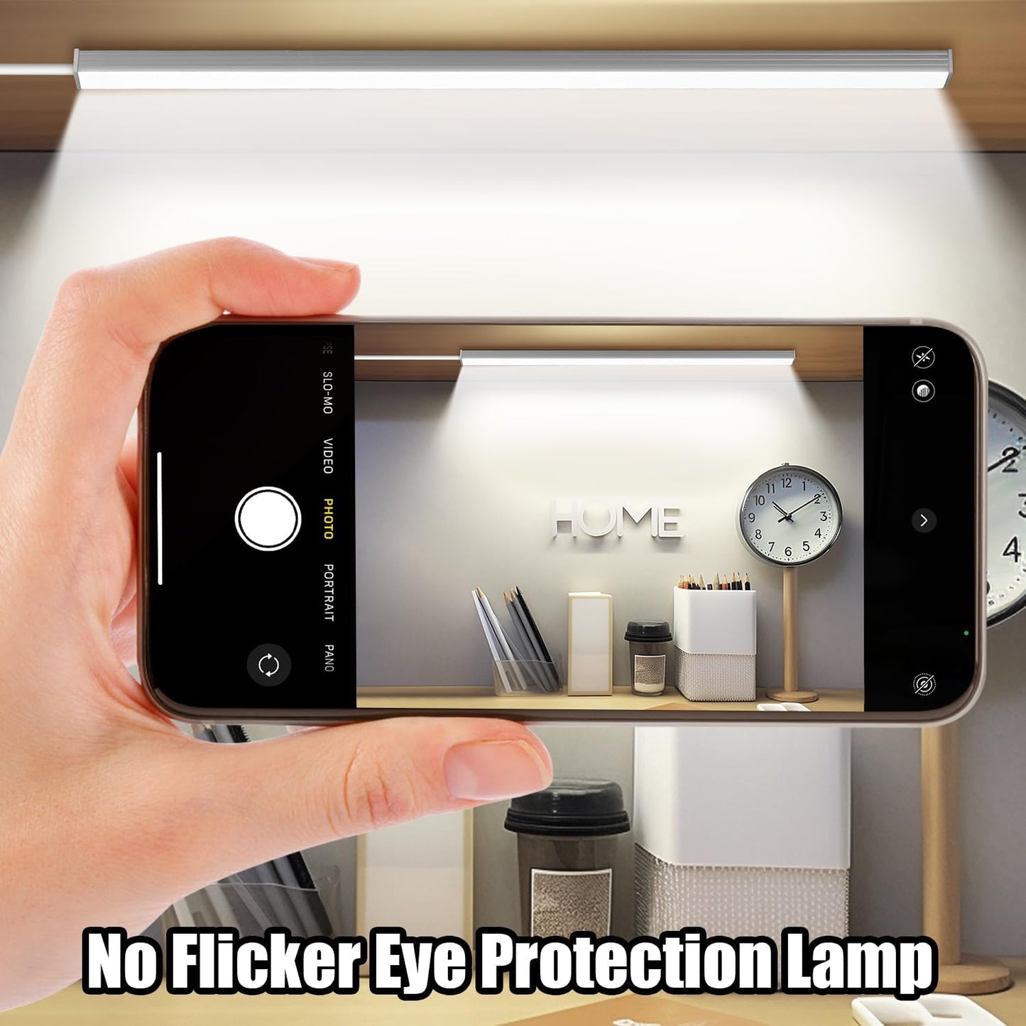 GLVSAE Under Cabinet Lighting, 12 Inch Plug in Light Bar, LED Keyboard Lights, 6000K Cool White Light, Ultra Thin Dimmable Light Bar, Suitable for Kitchen/Desk/Closet/Workbench