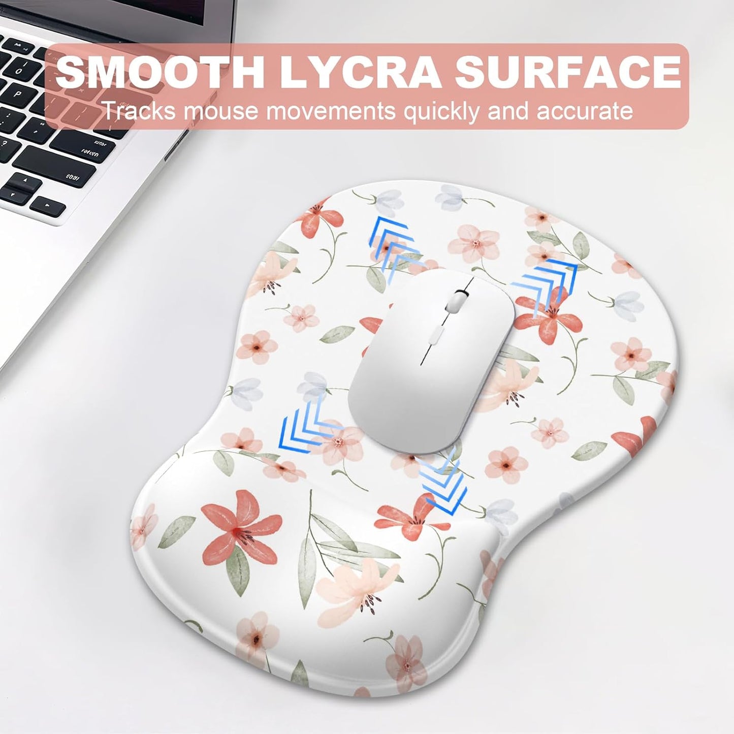 Ergonomic Mouse Pad with Wrist Rest and Keyboard Wrist Rest, Gel Mousepad and Wrist Rest for Computer Keyboard, Pain Relief, Non-Slip PU Base, Mouse Pad with Wrist Support for Gaming, Office, Brown