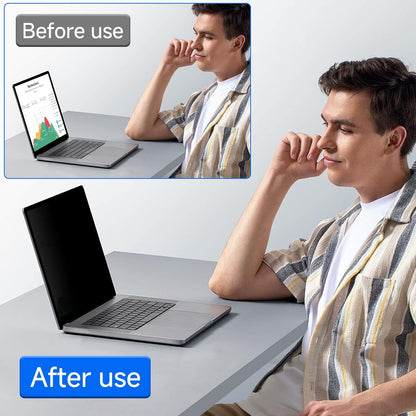[2-Pack] Privacy Screen For Computer Monitor, 27-Inch 16:9 Aspect Ratio; Anti Spy/Bule Light/Glare And Eye Protection, 2 Install Ways Removable For Office, Airport, Cafe And Other Public Area; Diagonal 27 Inches, Width 23.53 Inches, Height 13.24 Inches
