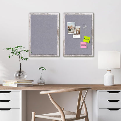 Cork Board Bulletin Board, 11.8x8.6 inches Mini Decorative Hanging Framed Cork Boards for Walls, Pin Board Vision Board for School Home Office, Bulletin Board with Wooden Frame(2230,WH,1p)