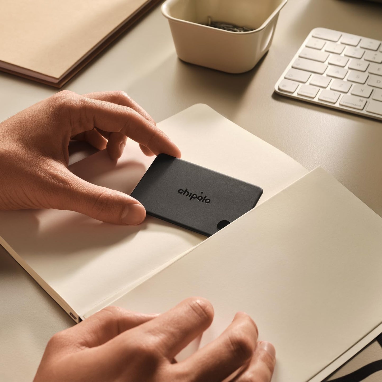 Chipolo CARD – Rechargeable Wallet Tracker Card, Bluetooth Tracker, Item Locator, Passport Finder Compatible with Apple Find My or Find Hub with Call Your Phone & Out of Range Alerts