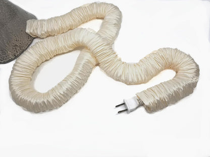 Cream COVEREase Lamp Cord Cover 9 ft Faux Silk Fabric Cover - Cable Sleeve, Wire Cover, Cord Hider for Cable Management for Electrical Lighting Fixtures. (1 PK)