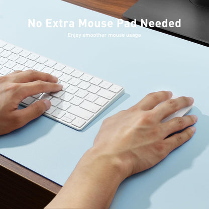 Aothia Non-Slip PU Leather Waterproof Laptop Desk Pad Protector, Blotter Mat, Writing and Mouse Pad for Office & Home, Beige, 23.6" x 13.7" - Colors B