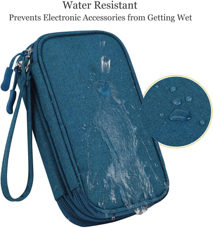 CAOODKDK Electronics Accessories Organizer Pouch Bag, Travel Universal Organizer for Cable, Charger, Phone, SD Card, Business Travel Gadget Bag
