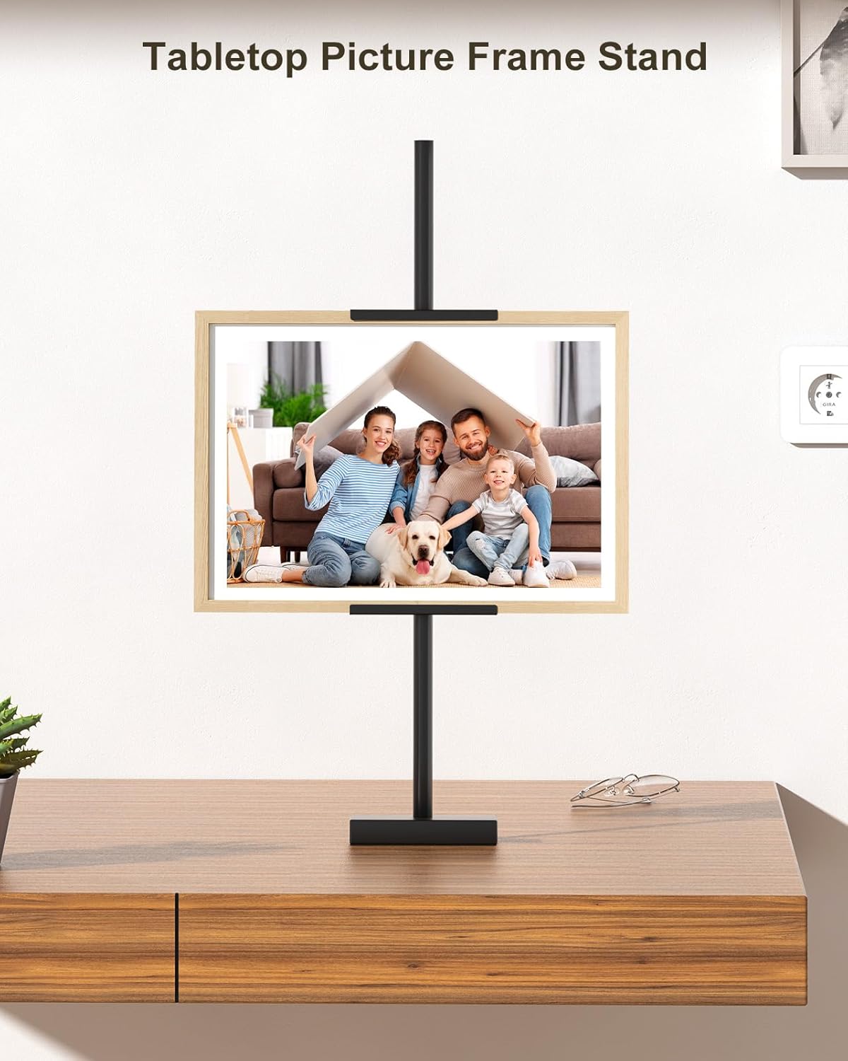 Adjustable Tabletop Easel Stand, Picture Easels for Display Up to 29" H, Metal Picture Frame Holder Stand Table for Art, Photo (Gold)