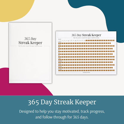 Daily Habit Tracker for Women – 30-Day Goal & Productivity Chart with Scratch-Off Motivation (8.3" x 11.7") | The Streak Keeper with Encouraging Prompts & Bonus Habit Guide