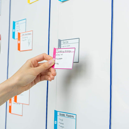 PATboard Scrum Board and Kanban Board - Magnetic Task Cards - S (Small) - Set of 16 - Orange
