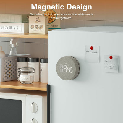 AVINIA Digital Kitchen Timers, Visual timers Large LED Display Magnetic Countdown Countup Timer for Classroom Cooking Fitness Baking Studying Teaching, Easy for Kids and Seniors White