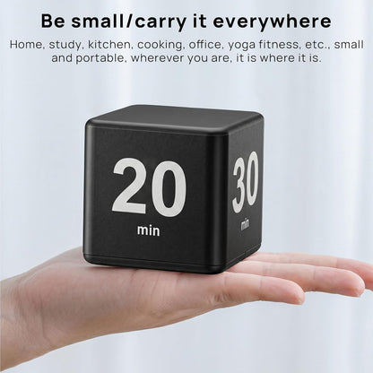 JOYIT Cube Timer 1 3 5 10 Minutes - Flip Countdown Visual Timer for Time Management, Kitchen, Workout, Study, Classroom, Office, Games