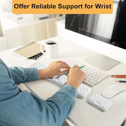 Keyboard Wrist Rest Mouse Wrist Support, Memory Foam Wrist Rest Pad for Computer Laptop, Ergonomic Wrist Cushion Support for Typing Pain Relief, Gaming Home Office, Purple
