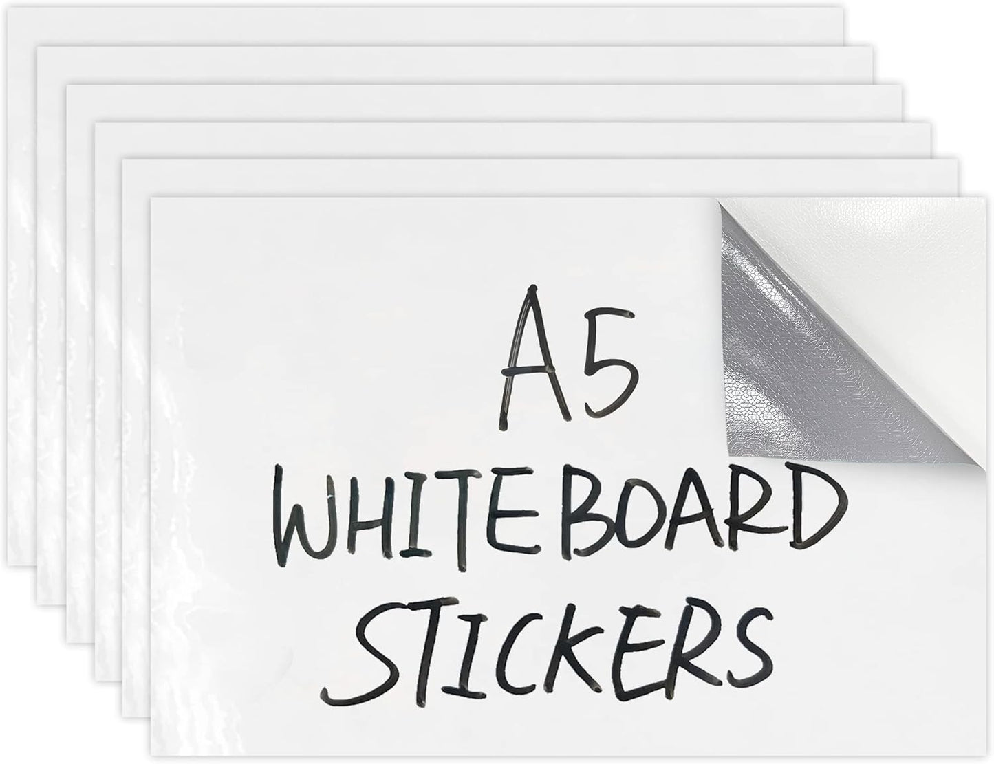 Dry Erase Board Sticker- Whiteboard Stickers-8.27''x11.69'' Removable Dry Erase Sheets- Fridge Dry Erase Paper for Wall/Desk/Refrigerator/Door/Locker/Home/Office/Classroom (White-2Pcs)