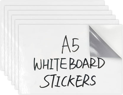 Dry Erase Board Sticker- Whiteboard Stickers-8.27''x11.69'' Removable Dry Erase Sheets- Fridge Dry Erase Paper for Wall/Desk/Refrigerator/Door/Locker/Home/Office/Classroom (White-2Pcs)