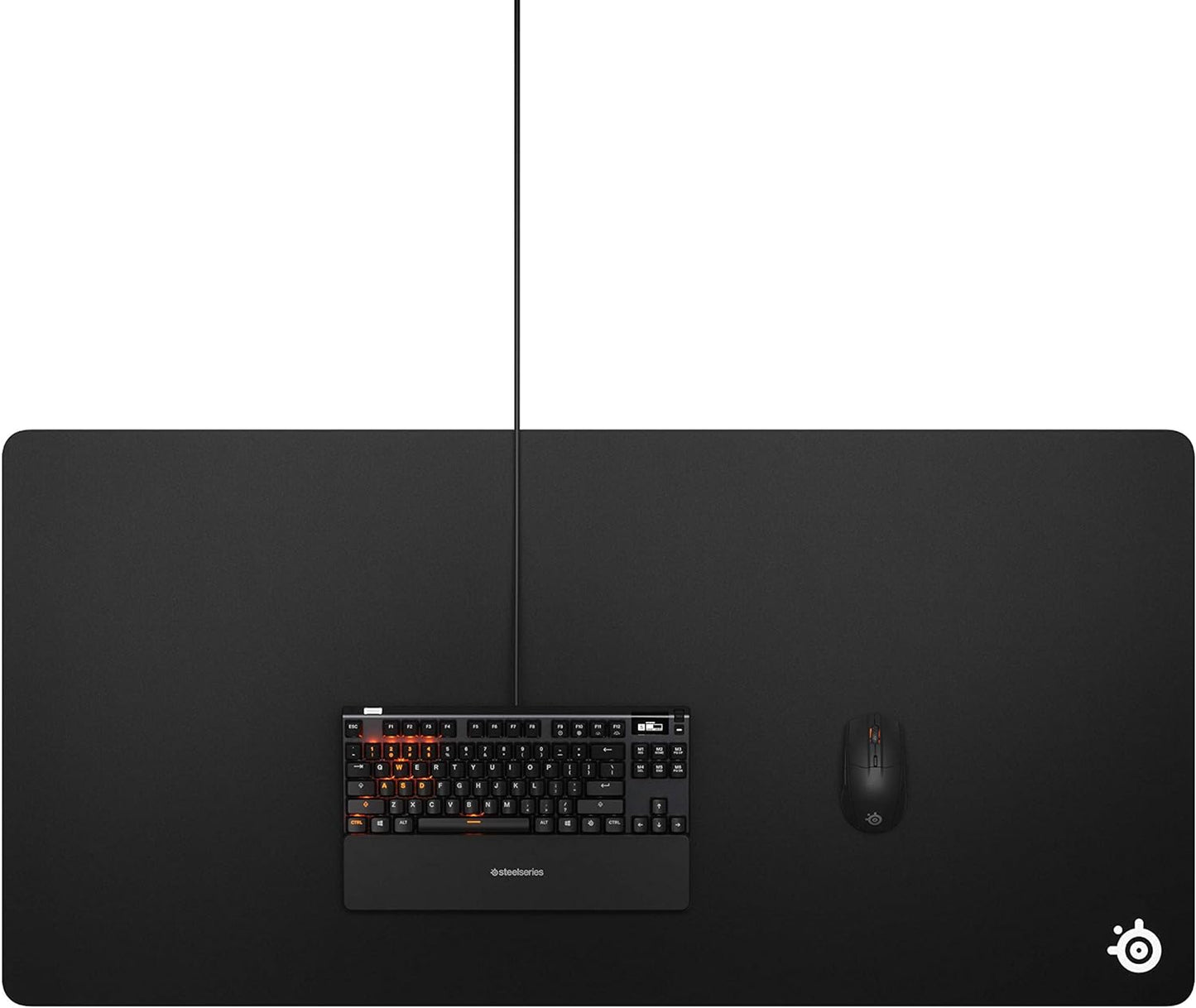SteelSeries QcK Gaming Mouse Pad - XXL Cloth - Peak Tracking and Stability - Esports Mousepad - Never-Slip - Full Desk Coverage