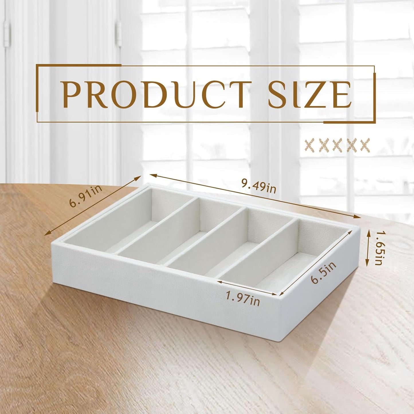 Amylove 4 Pcs Gray Sunglass Organizer Trays 4 Grids Velvet Glasses Holder Jewelry Display Organizer Eyeglasses Storage Box Drawer