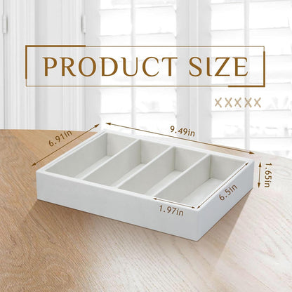 Amylove 4 Pcs Gray Sunglass Organizer Trays 4 Grids Velvet Glasses Holder Jewelry Display Organizer Eyeglasses Storage Box Drawer