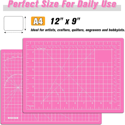 DIYSELF Cutting Mat 12in×18in, Cutting Mats for Crafts, Self Healing Cutting Mat A3, Fabric Cutting Mats Double Side for Sewing, Quilting, Craft Mat for Desktop, Matting & Mounting Materials