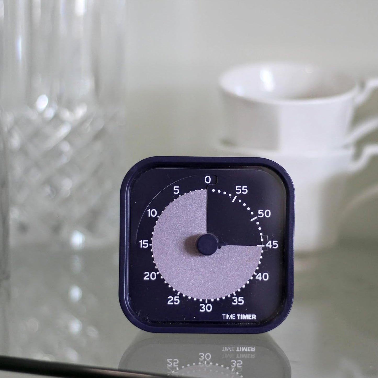 Time Timer MOD - Home Edition - Individual Sized 60 Minute Visual Countdown Timer for ADHD, Adults, Students, and Pomodoro with Silent Operation (Metallic Midnight)