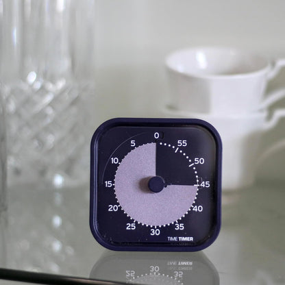 Time Timer MOD - Home Edition - Individual Sized 60 Minute Visual Countdown Timer for ADHD, Adults, Students, and Pomodoro with Silent Operation (Metallic Midnight)
