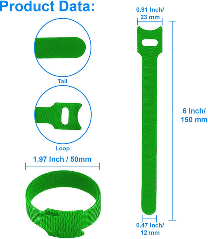 California JOS 60 PCS 6 Inches Reusable Cable Ties, Wire Ties, Cord Organizer, Cable Organizer, Adjustable Cable Management - White