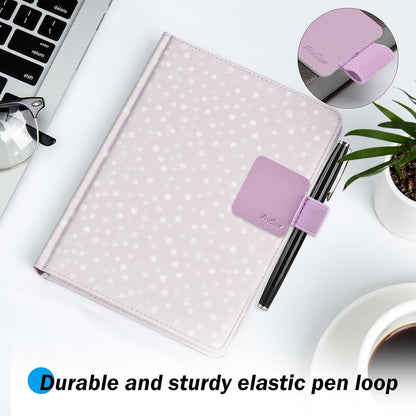 ProCase (5 Pack) Pen Loop Holder for Notebooks Journals Planners Tablet Case, Self Adhesive Leather Pencil Holder with Elastic Loop for Pens, Apple Pencil, Stylus Pen -Black