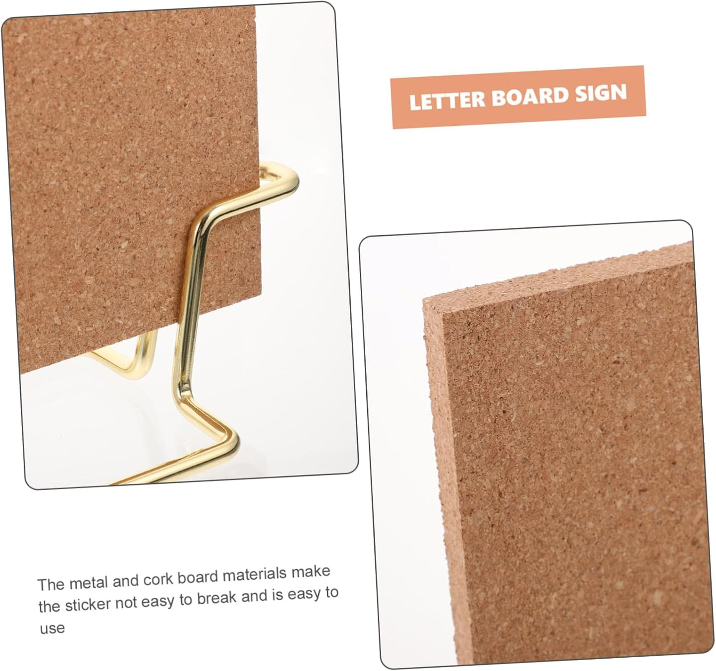 STOBOK 12X8.66 Inch Cork Board with Stand and Frame Small Desktop Bulletin Board for Office Message Photo Display Reusable Pin