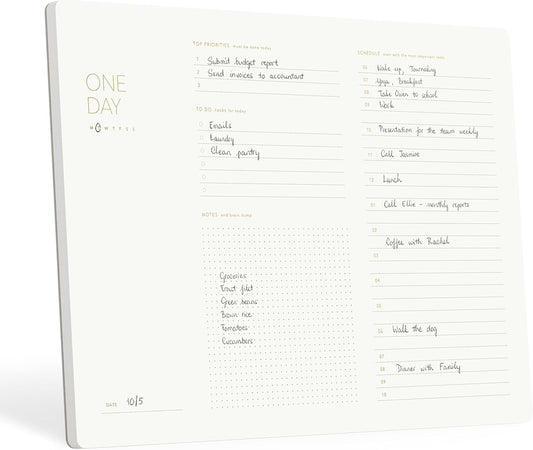 Pinesman - Elegant To Do List Notepad with Mouse Pad Feature, 11.22" x 7.87", 50 Tear-Off Sheets, Gold Foiled, Daily Planning, Eco-friendly To Do List Planner, FSC™ Certified To Do List Notebook for Work