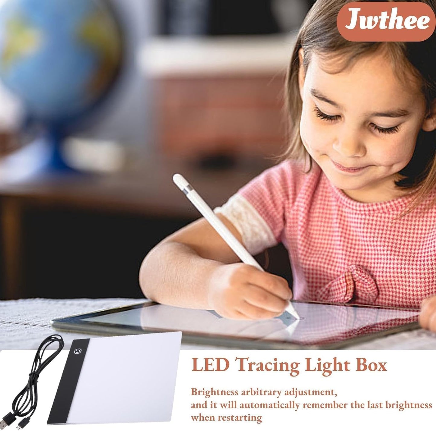 A5 LED Light Box, A5 Tracing Light Table LED Copy Board Lights Tracing Drawing Board Portable Diamond Art Painting Lights Boards Ultra Thin Adjustable for Sketching Animation