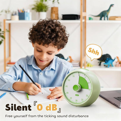 Conchstar Visual Timer for Kids 60-Minute - Countdown Timer with Optional Alarm, Focus Tool for ADHD & Autism, Time Management for Homework, Chores, Office, Kitchen, Teaching & Study Routines (Orange)