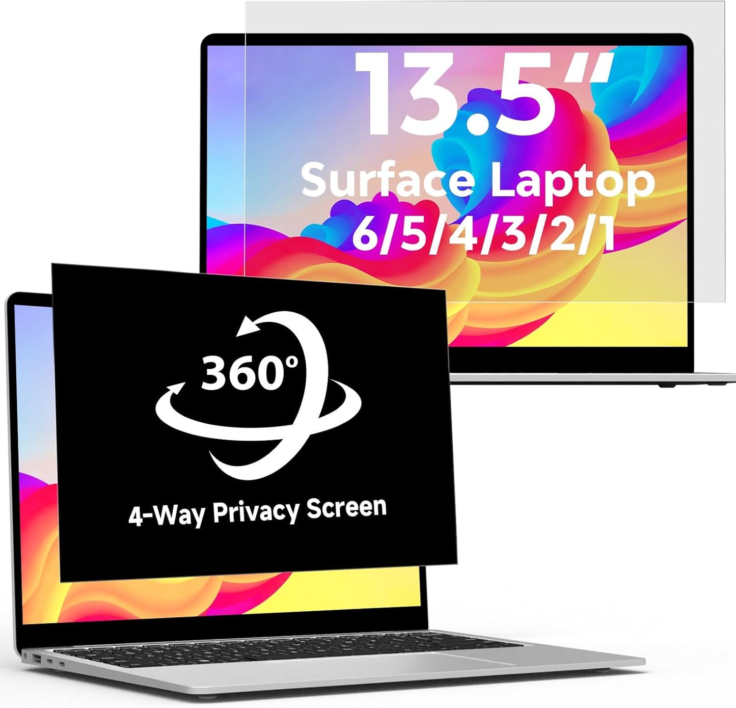 Laptop Privacy Screen 14 Inch 16:9 Aspect Ratio, Laptop Screen Privacy Shield Compatible With Lenovo Hp Dell Acer Asus Thinkpad Envy Xps, Removable Anti Glare Blue Light Computer Filter Protector