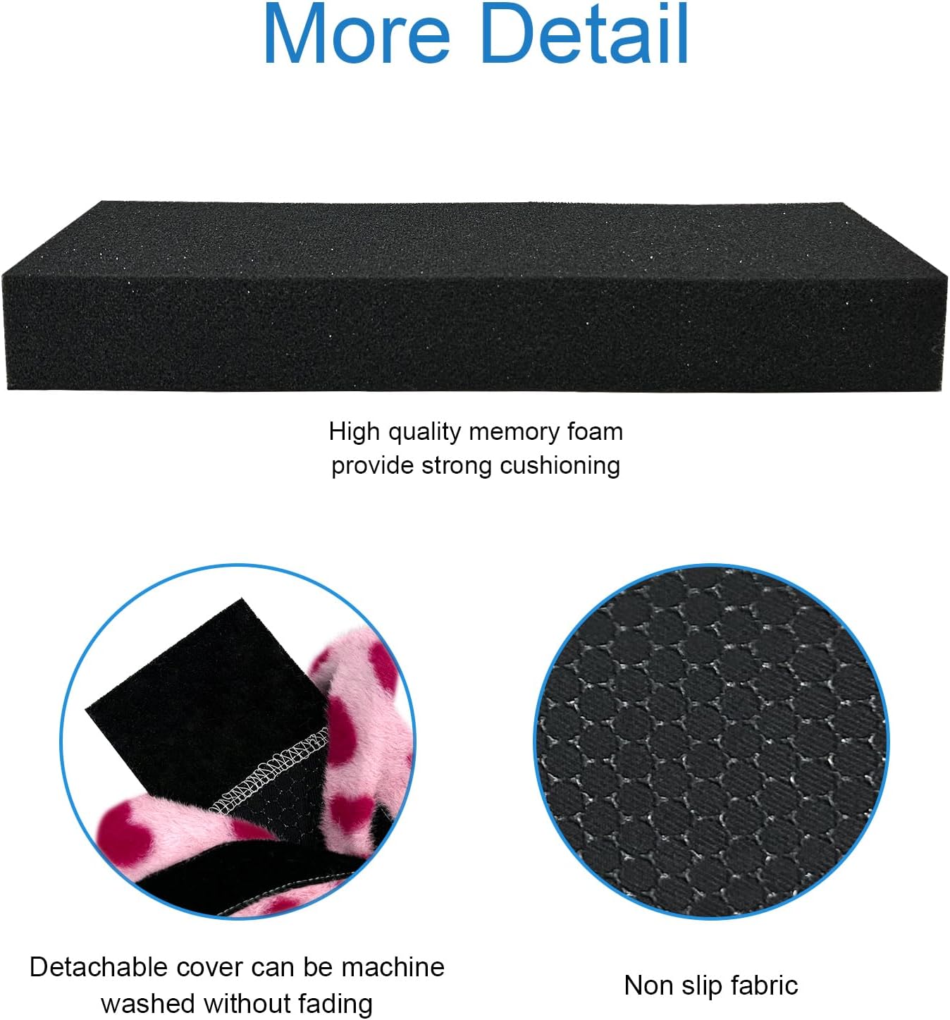 SPRING SEAON Wheelchair Armrest Covers 2 Pack Soft Memory Foam Wheelchair armrest Pads Wicking Washable for Office Transport Chair (Black)